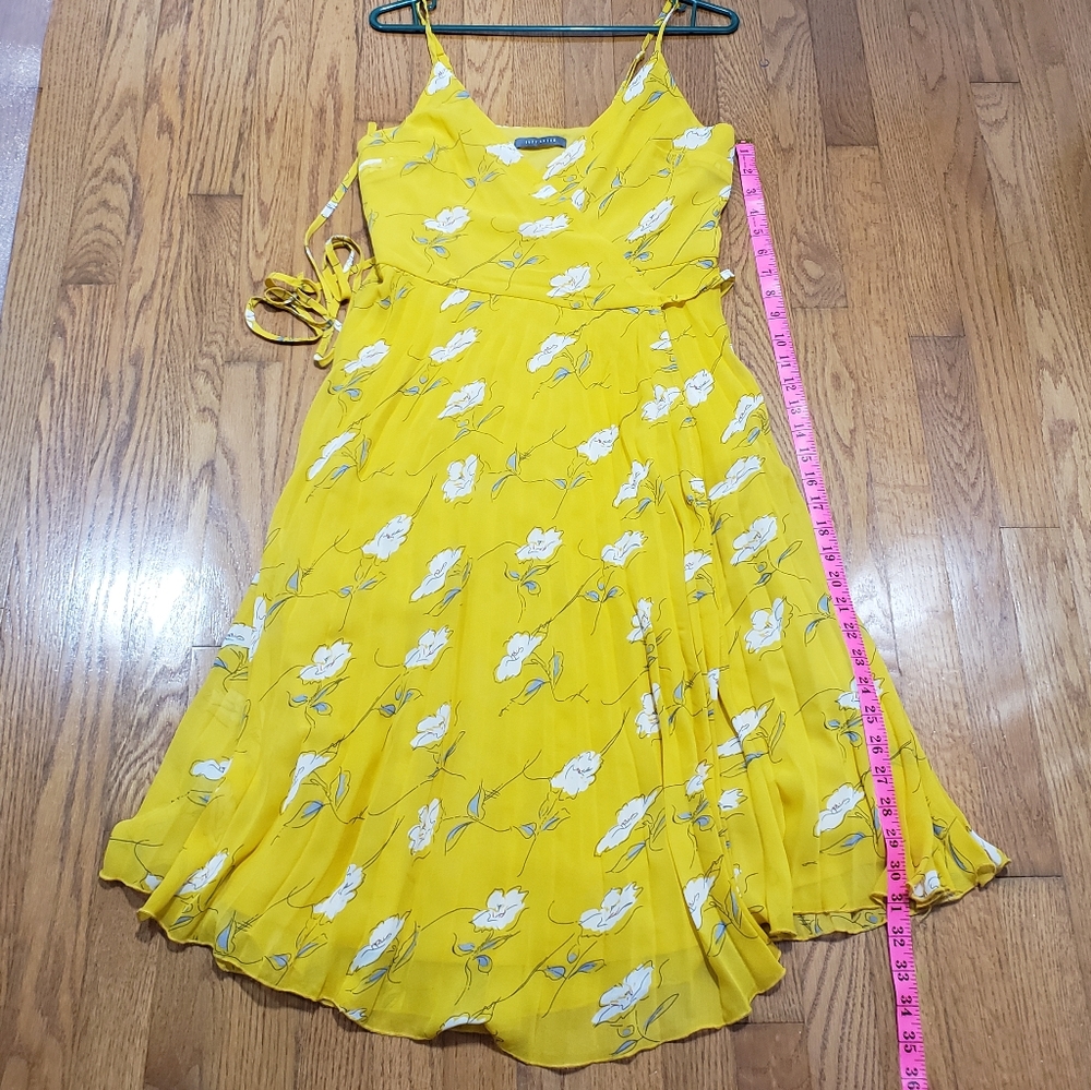 Suzy Shier Accordion Wrap Dress